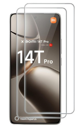 2x Xiaomi 14T Pro Panzerfolie Schutzglas 9H Hart Displayschutz Glas