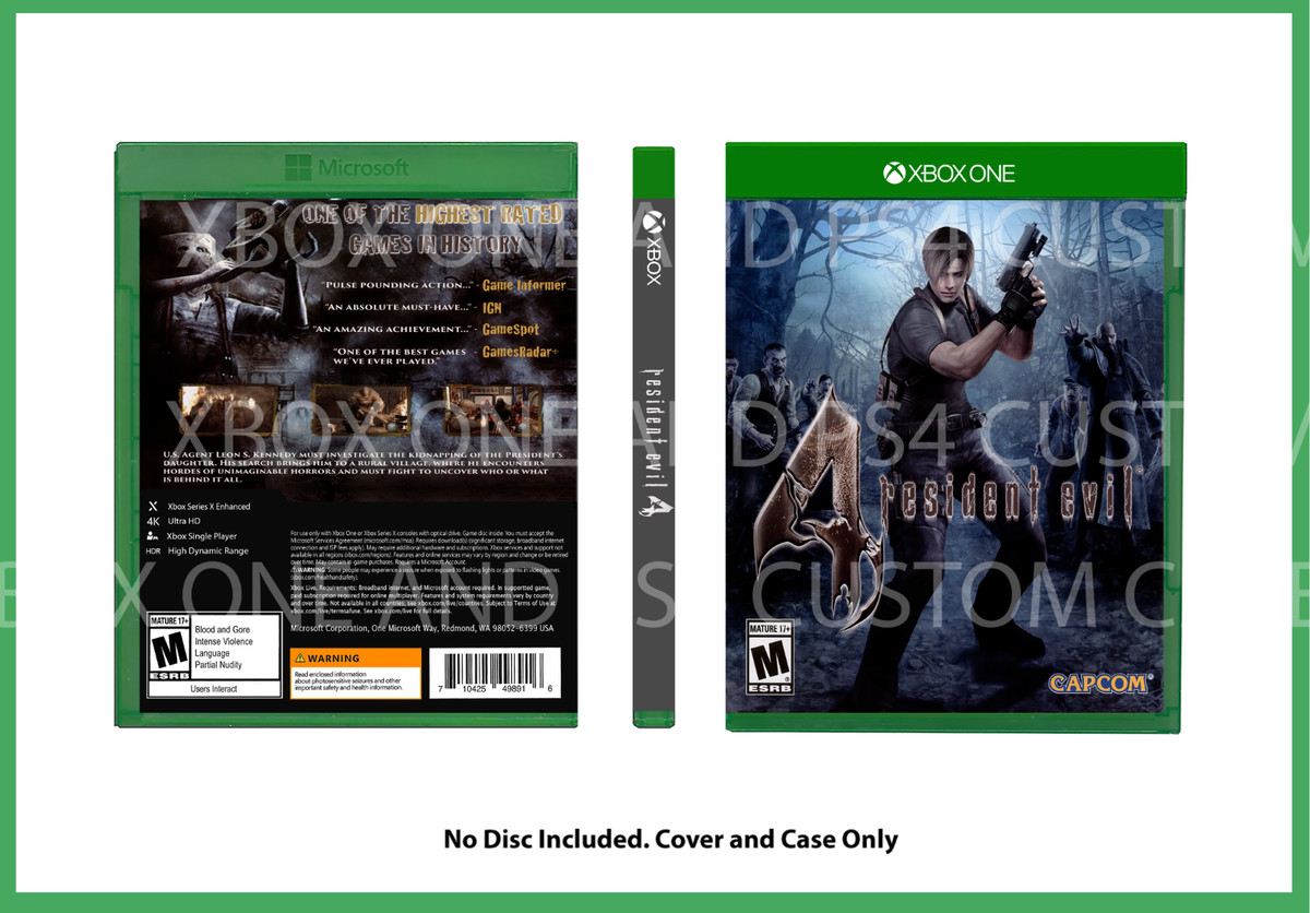 CUSTM REPLACEMENT CASE NO DISC Resident Evil 4 Remake XBOX X SEE  DESCRIPTION