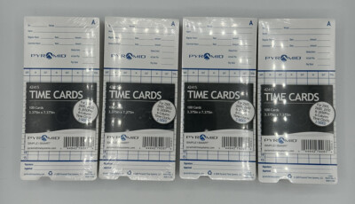 #ad #ad QTY 400 Pyramid 42415 Genuine 2 Sided Time Cards for 2500 2600 2650 amp; 2650PRO $39.88
