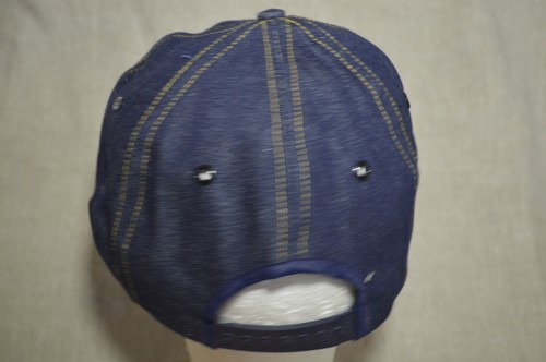 VTG SNAP BACK DENIM TRUCKER HAT TPEL GOLD CARD CLUB 80s PRO FIT Made in USA - Picture 4 of 11