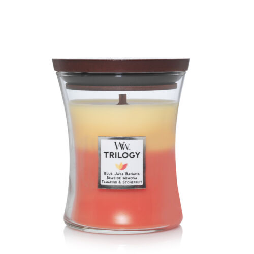 WoodWick Tropical Sunrise Trilogy Medium Scented Candle - Picture 1 of 3