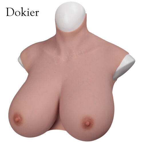 B-K Cup Plus Size Silicone Breast Forms Breastplate Fake Boobs With Veins Skin - Afbeelding 3 van 17