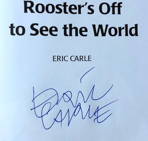 Rare SIGNED Eric Carle ROOSTER'S OFF TO SEE THE WORLD 1987 HBDJ Hand Signed!!