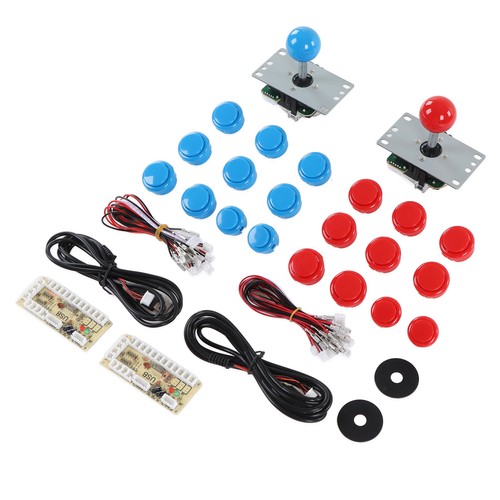 (Blue And Red)2 Player DIY Kit USB Board Game Encoder Joystick HG - Picture 13 of 23