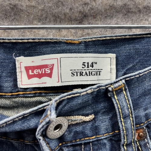 Levis 514 Jeans Youth 16 Reg 28x28 Blue Denim Pants Straight Fit Outdoors Kids - Picture 9 of 14