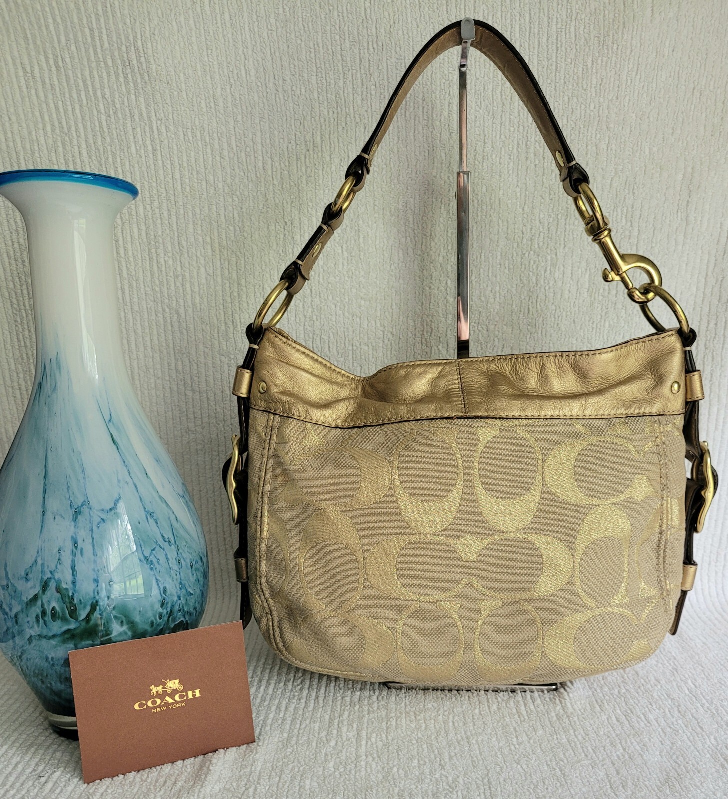 Coach Zoe Lurex Gold Limited Edition Handbag Gem