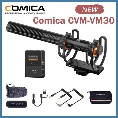 Comica CVM-VM30 2.4G Super Cardioid Condenser Wireless Shotgun Microphone