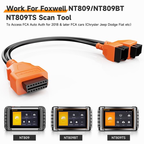 OBD2 Diagnostic 12+8 Adapter Cable with FCA Autoauth Cable Connector Fits NT809 - Imagen 1 de 6