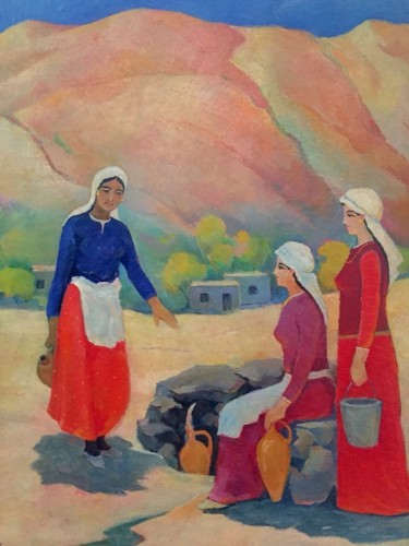 ARMENIA FOLK TRADITIONAL social realism Art Painting RUSSIAN- ARMENIAN Artist KH - 第 5/10 張圖片