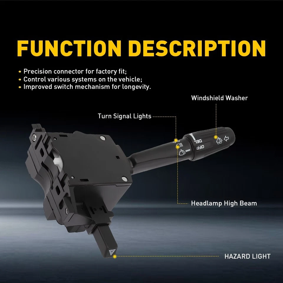 INTERRUPTOR INTERMITENTE FARO para Dodge 91-94 B150/250/350 95-97 B1500/2500/3500 Foto 4 de 4