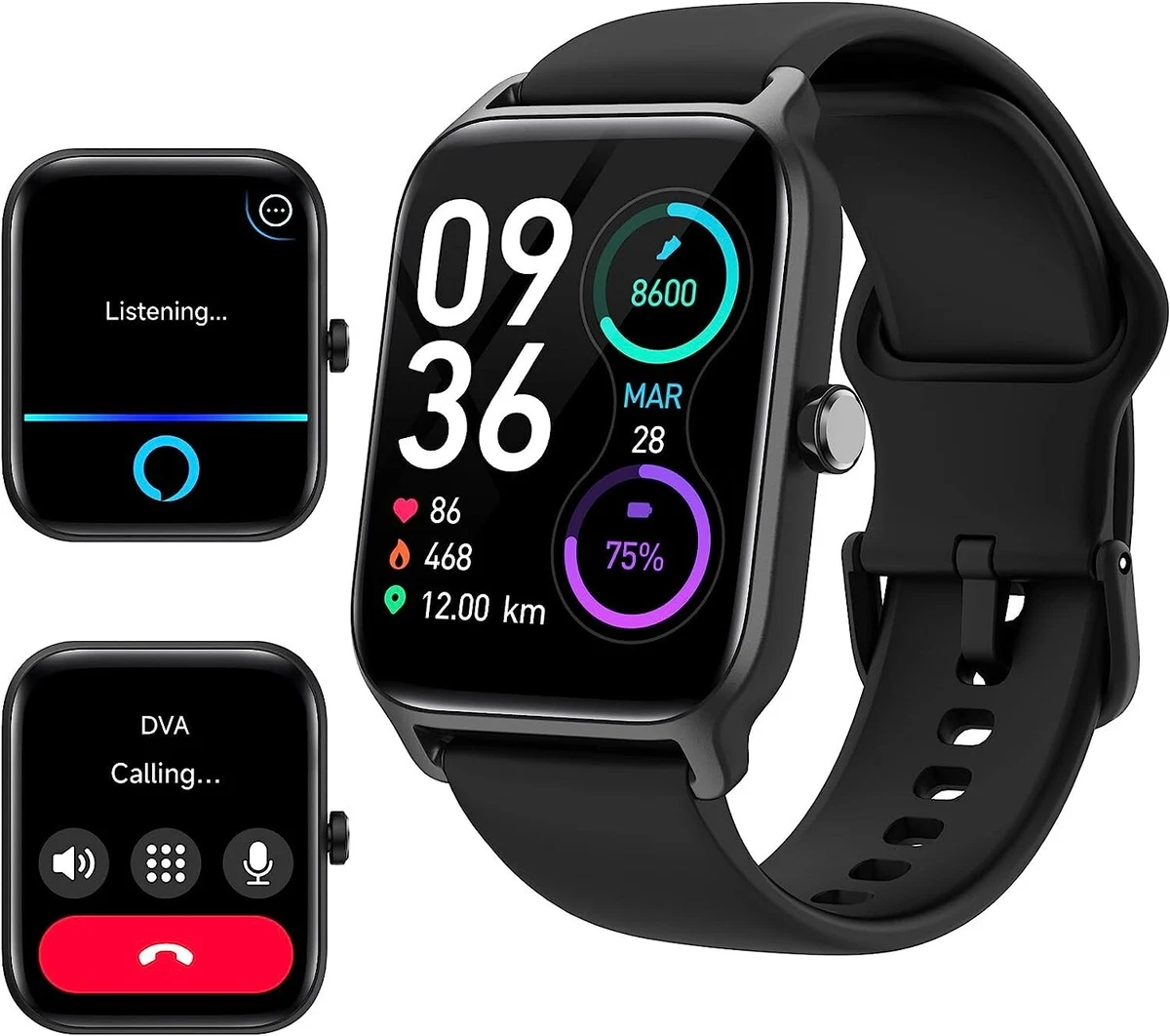Fitpolo Smart Watch Android Phones Compatible w Iphone IP68 Swimming Water