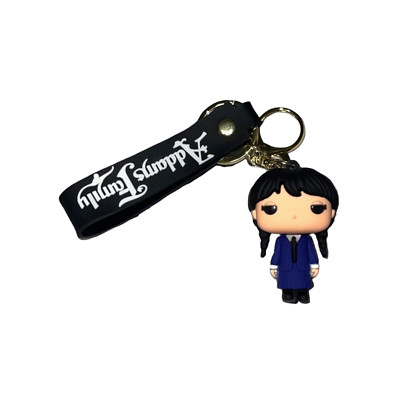 Halloween Adams Family Wednesday Keychain