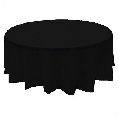 Heavy Duty Table Cloth Reusable, Black Round Tablecloth Plastic