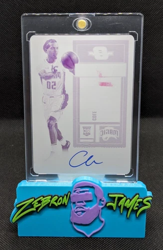 2020-21 Contenders Optic Cole Anthony Rookie Auto 1/1 Magenta Printing Plate