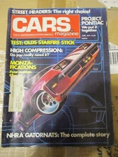 BACK ISSUE CARS HI-PERFORMANCE JUNE 1975, CHEVY MONZA, GATORS, GRAND AMERICAN