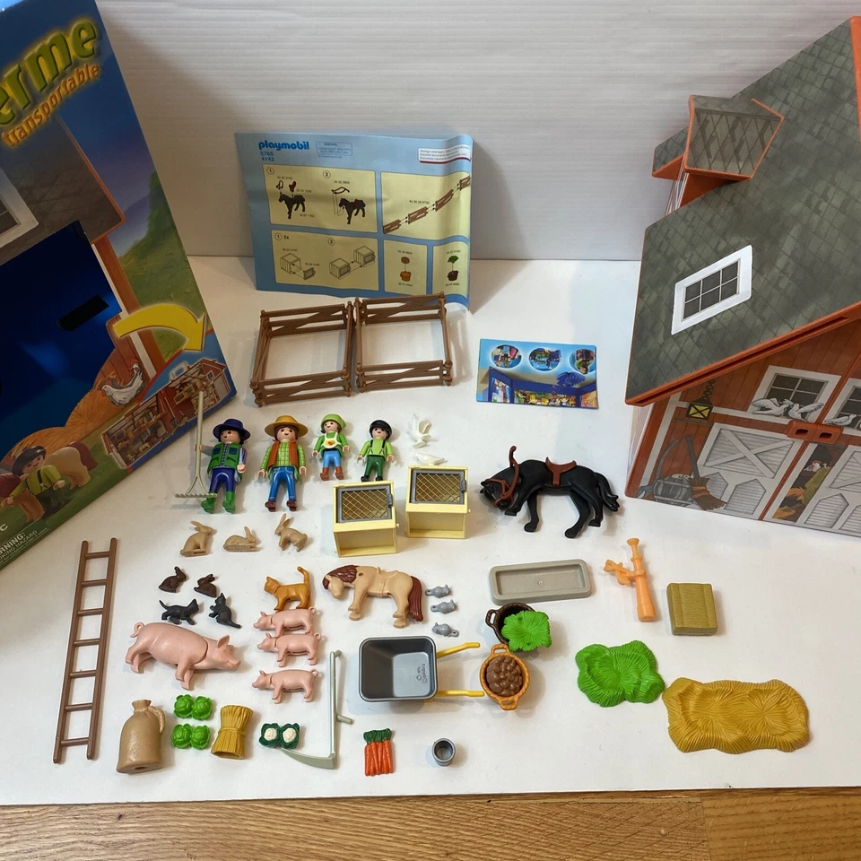Playmobil 4142 Take Along Farm House Complete W Box And Manual - Image 3 of 4