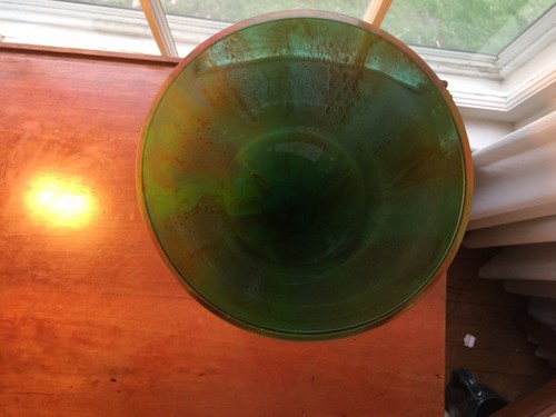 SASAKI Hand Blown Art Glass tall Vase 13" - Picture 4 of 8