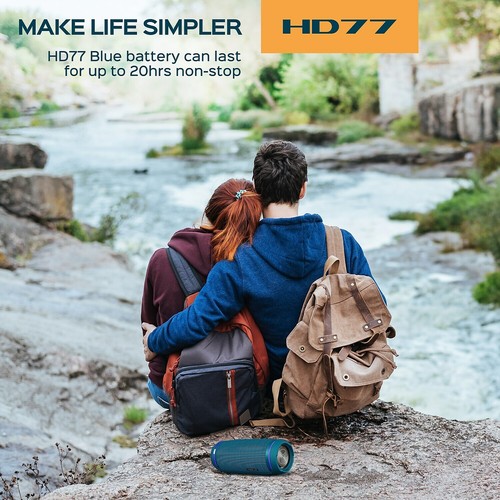 Treblab HD77 Premium Bluetooth Wireless Portable Speaker Waterproof Blue HD77BL - Picture 3 of 6