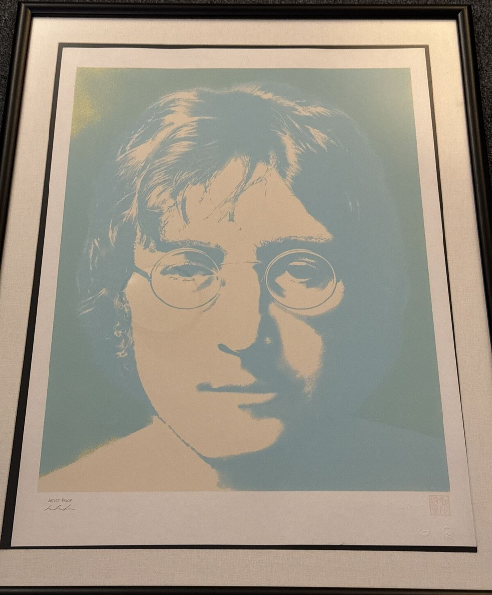 JOHN LENNON Portrait by Yoko Ono 1990 SIGNED Serigraph ARTIST