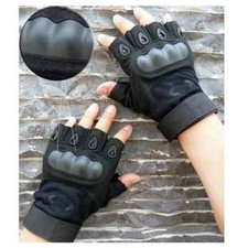 Gloves Fingerless Airsoft Tactical Outdoor Motorcycle Camping Hard Knuckle