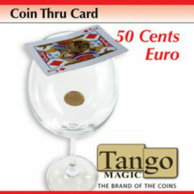 Coin Thru Card (50 cent Euro) (E0014) Tango Magic - Trick