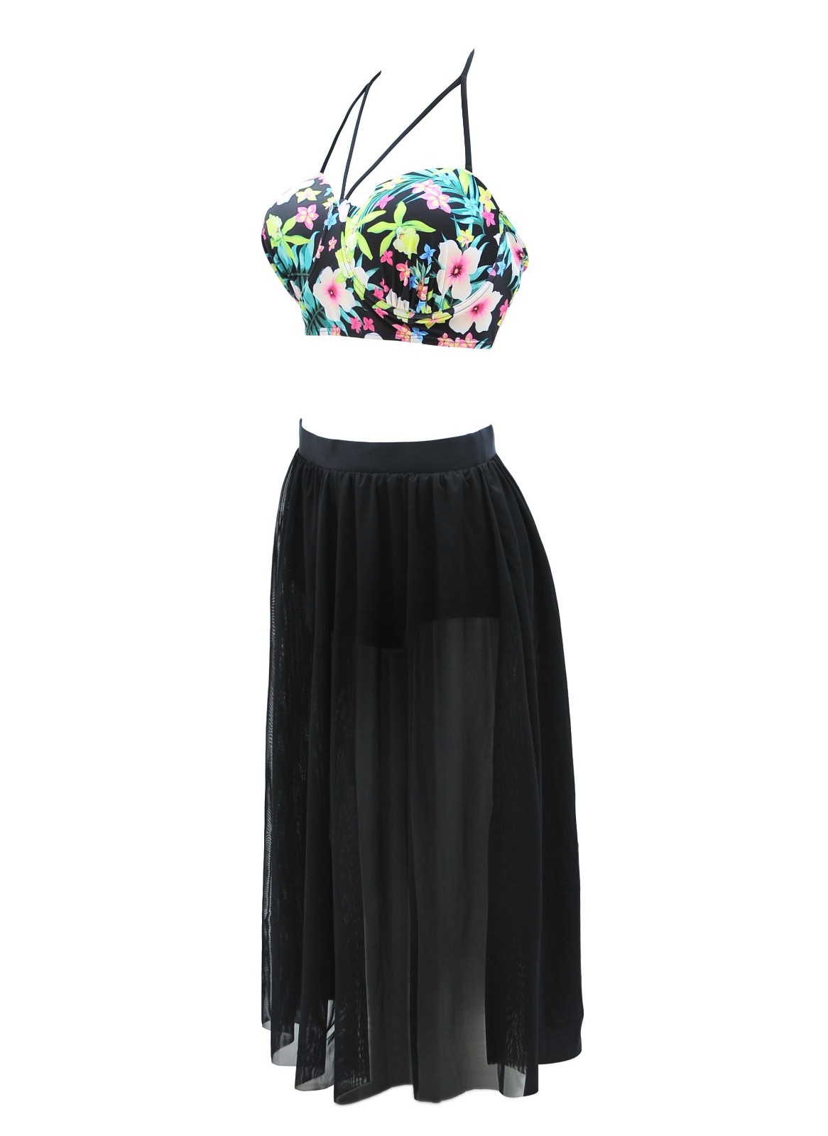 Womens Sexy High Waist Bikini Push Up Bathing Swimsuit Plus Size