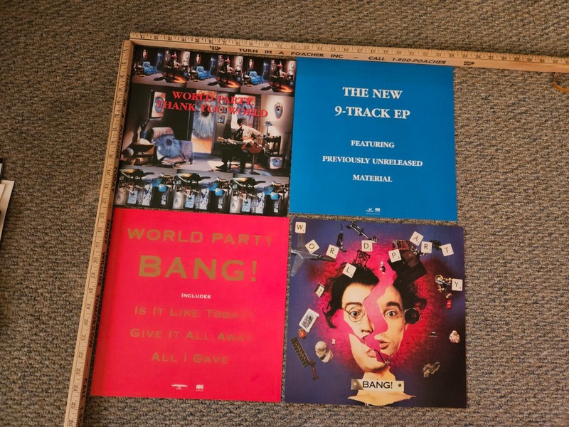 World Party Promotional Poster Flats 12 X 12 Rare 🇰🇵🇧🇩🇦🇽🇦🇮🇧🇦🇭🇺