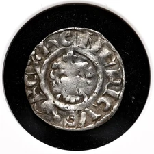 ENGLAND. Richard I "The Lionheart", 1189-1199. Silver Penny, Meinir, NGC VF