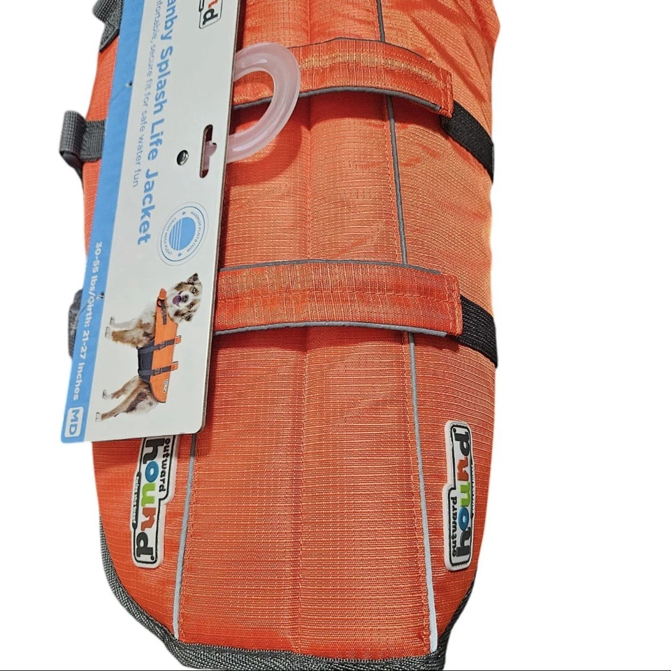 Outward Hound Granby Splash 橙色狗救生衣胸围 21-27 英寸中号 — 第 3/4 张图片