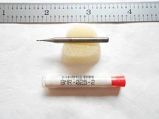 NEW MICRO 100 USA .025" DIA x .075" LOC x 1-1/2" OAL 2FL CC CARBIDE BALL ENDMILL
