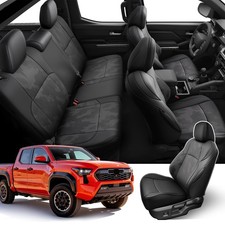 DiffCar  Seat Covers for Toyota Tacoma 2024 2025 2026, Full Set Faux Nappa