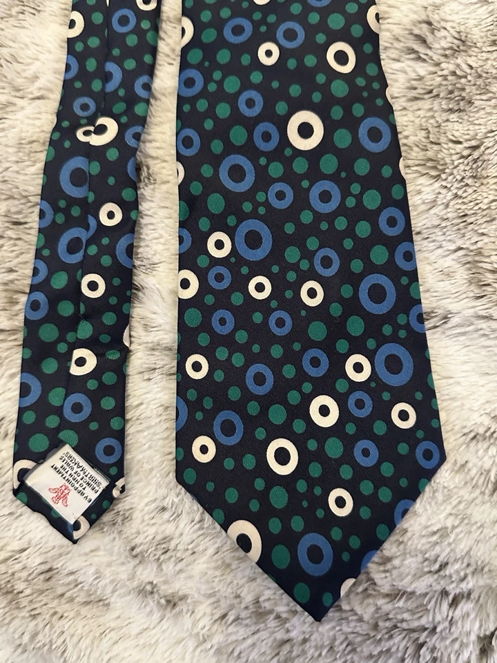 Corbata de Colección Turnbull And Asser Cuello Ancho Seda 4x58 Op Art Inglaterra Foto 2 de 4