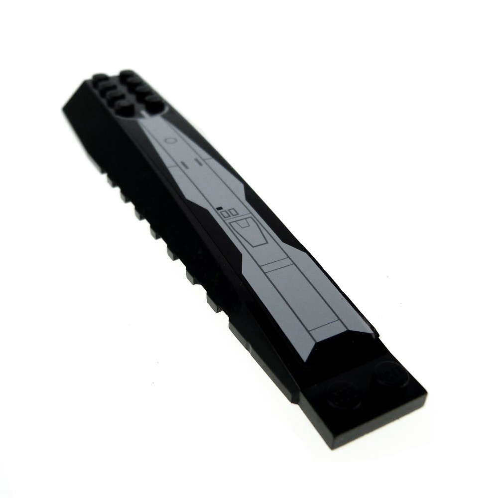 1x Lego Wedge Wing Plate 16x4x1 Black Slope Brick Star Wars 7915 45301pb023