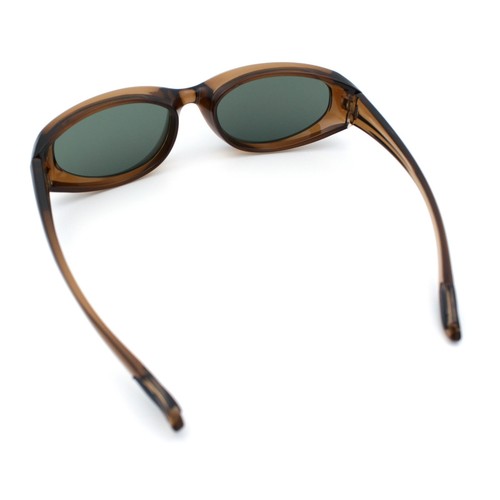Ovale abgeschrägte dicke Kunststoff Y2K sportliche modische Sonnenbrille - Bild 32 von 33