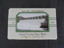 15 Vintage Genuine Photos of Grand Coulee Dam, Wash in Postcard Holder Sawyers