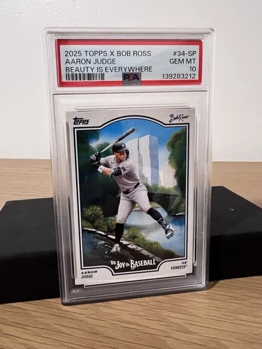 2025 Topps x Bob Ross the Joy of Baseball Aaron Judge #34-SP PSA 10