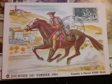 lot N°56TIMBRES N°1406 SUR CARTE JOURNEE DU TIMBRE 1964 FRANCE