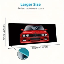40*90cm Classic Red -Like E30 M3 Replica Car Design Mouse Pad & Desk Mat - Non-S