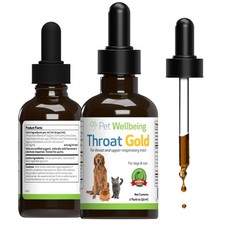 2oz, Pet Wellbeing Throat Gold for Dogs - Natural Herbal Cough, and...