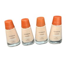 4X Covergirl Clean Liquid Foundation 125 Buff Beige, New