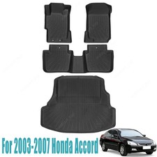 Floor Mats Liners Trunk Cargo Liner Full Cover Tpe For 2003-2007 Honda Accord