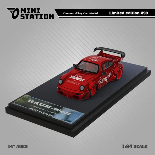 Mini Station 1/64 Porsche RWB 964 Supreme Christmas/HNY Livery - No figure