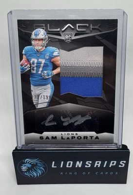 2023 Panini Black - Rookie Patch Autographs Sam LaPorta 172/199 Lions 🔥🏈🔥