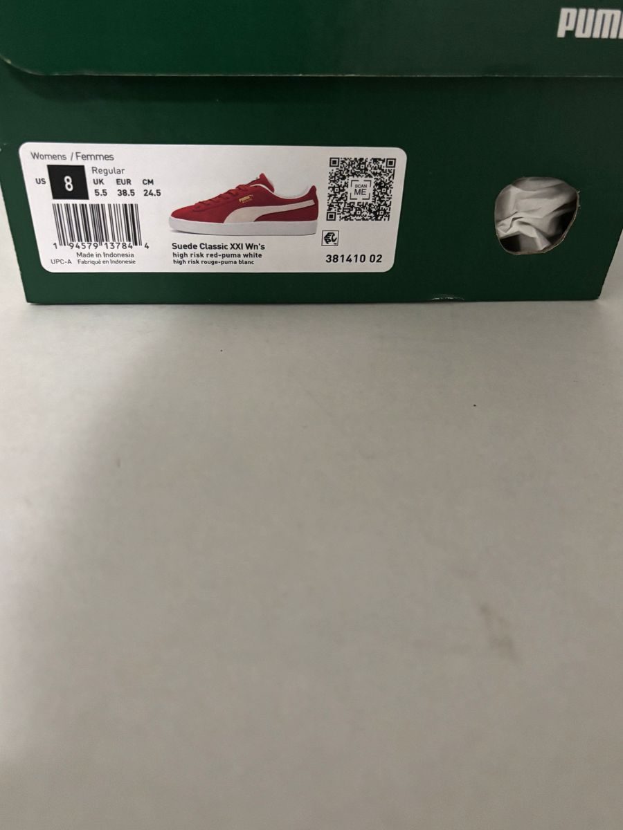 N Puma Suede Classic XXI Red Women's size 8 | eBay