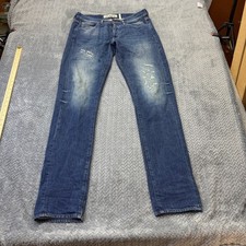 Off-White Jeans Mens 34x36 Blue Distressed Di...