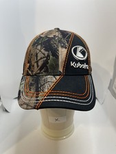 Hat Cap Realtree Camo Orange Stitch Black Kubota Choko Licensed Hunting Outdoors