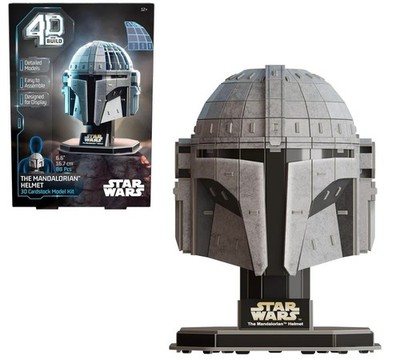4D Build Star Wars Mandalorian Helmet 3D Cardstock Model Kit 88 Pcs Star Wars...
