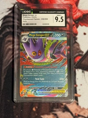 Pokemon TCG - Phantasmal Flames - Mega Gengar ex - #056/094 - Mint+ - CGC 9.5