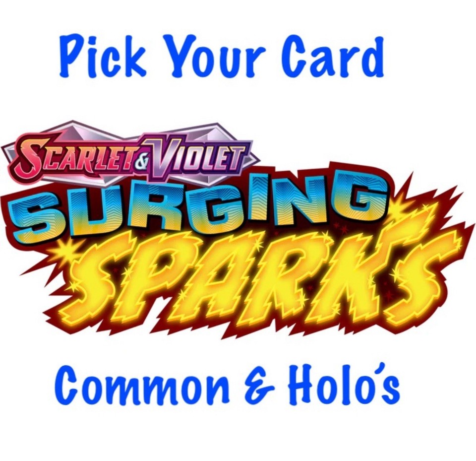 Pokemon Surging Sparks - Pick Your Card - Common/ Uncommon Cards Only