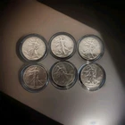 90% SILVER Walking Liberty Half Dollars 1940-41-44-38-41S-44D Lot of 6 Coins
